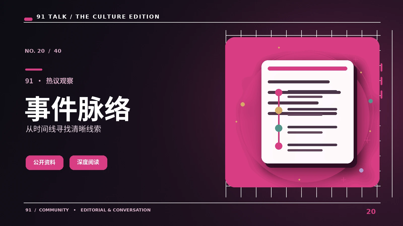 一则公开活动信息的时间线怎么整理